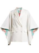 Matchesfashion.com Racil - Kyoto Kimono Sleeved Double Breasted Wool Jacket - Womens - Ivory