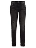 Matchesfashion.com Amiri - Stack Distressed Slim Leg Jeans - Mens - Black