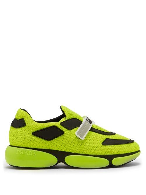 Matchesfashion.com Prada - Cloudbust Knit Trainers - Womens - Yellow