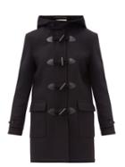Matchesfashion.com Saint Laurent - Hooded Virgin-wool Duffel Coat - Womens - Black