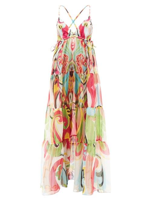 Etro - Amazed Printed Silk Maxi Dress - Womens - Multi