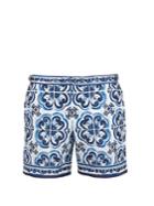 Dolce & Gabbana Majolica-print Swim Shorts