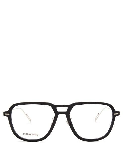 Matchesfashion.com Dior Eyewear - Diordissapear Navigator Metal Glasses - Mens - Black