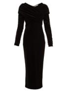 Matchesfashion.com Christopher Kane - Gathered Stretch Velvet Dress - Womens - Black