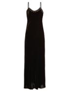 Matchesfashion.com Racil - Mann Lace Trimmed Velvet Dress - Womens - Black