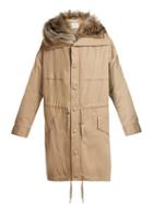 Matchesfashion.com Stella Mccartney - Faux Fur Trimmed Cotton Parka - Womens - Camel