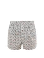 Matchesfashion.com Sunspel - Liberty Cyclist Print Cotton Boxer Shorts - Mens - White Multi
