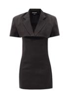 Matchesfashion.com Jacquemus - Gardian Cropped-blazer Mini Dress - Womens - Black