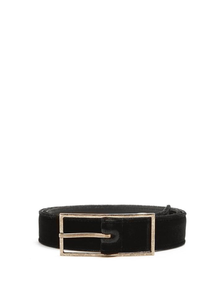 Saint Laurent Velvet Skinny Belt