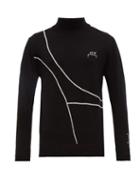 Matchesfashion.com A-cold-wall* - Logo Embroidered Merino Wool Sweater - Mens - Black