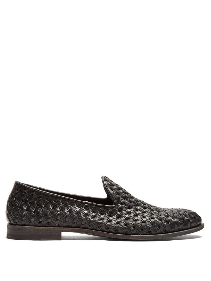 Fratelli Rossetti Batik E Woven-leather Loafers