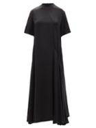 Raey - Asymmetric-hem Cupro T-shirt Dress - Womens - Navy