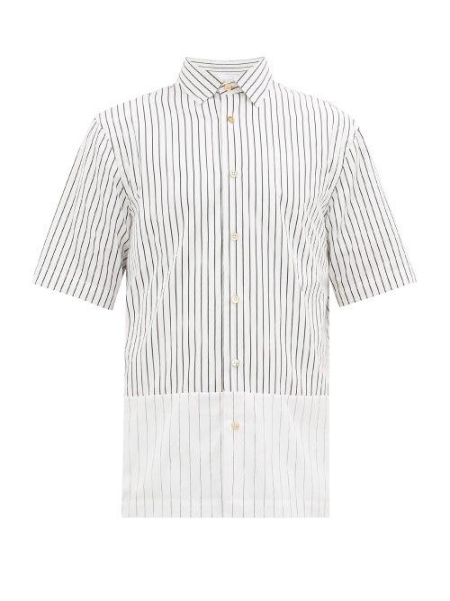 Matchesfashion.com Paul Smith - Striped Cotton-poplin Short-sleeved Shirt - Mens - White