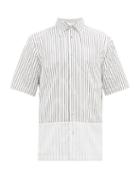 Matchesfashion.com Paul Smith - Striped Cotton-poplin Short-sleeved Shirt - Mens - White