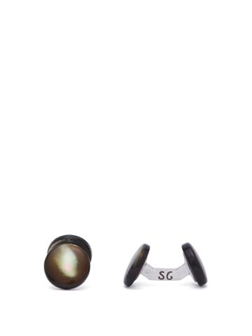 Samuel Gassmann Mother Of Pearl And Sterling Silver Cufflinks