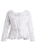 Thierry Colson Safia Floral-print Tie-front Top