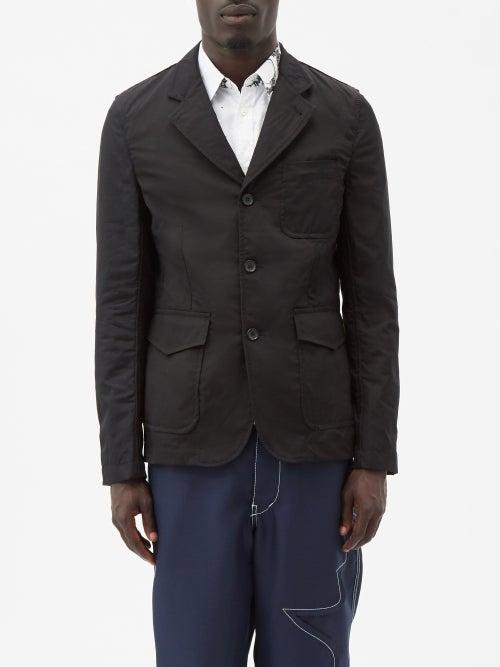 Comme Des Garons Shirt - Single-breasted Cotton Blazer - Mens - Black