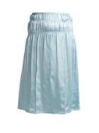 Matchesfashion.com Helmut Lang - Mid Rise Satin Slip Skirt - Womens - Light Blue