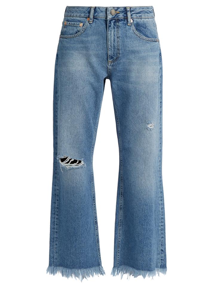 Raey Max Asymmetric Hem Wide-leg Jeans