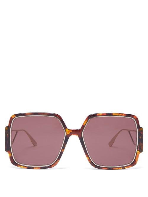Matchesfashion.com Dior Eyewear - 30montaigne2 Square Acetate Sunglasses - Womens - Tortoiseshell