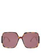 Matchesfashion.com Dior Eyewear - 30montaigne2 Square Acetate Sunglasses - Womens - Tortoiseshell