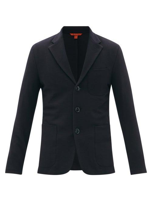 Mens Rtw Barena Venezia - Torceo Rede Slubbed-twill Suit Jacket - Mens - Navy