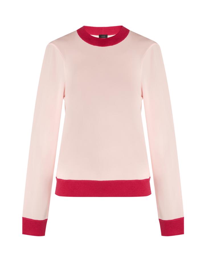 Joseph Contrast-edge Crew-neck Sweater