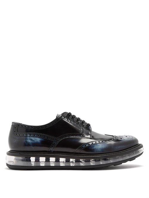 Matchesfashion.com Prada - Bubble Midsole Leather Brogues - Mens - Navy