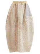 By Walid - Nadia Patchwork Vintage-cotton Midi Skirt - Womens - Cream Multi