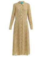 Matchesfashion.com M.i.h Jeans - Maggie Floral Print Silk Dress - Womens - Yellow Print