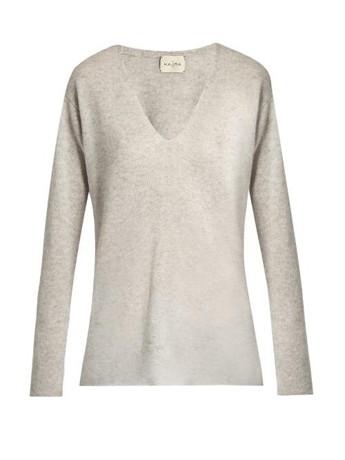 Le Kasha Male V-neck Cashmere Sweater
