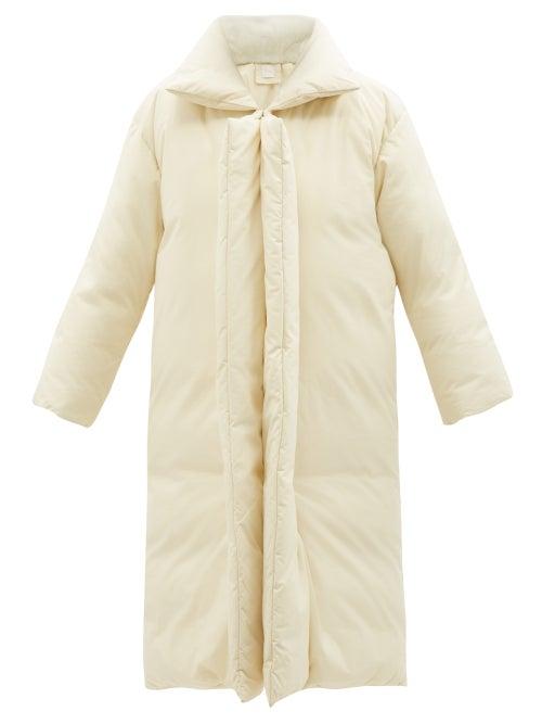 Givenchy - Shearling-trim Cotton Down Coat - Womens - White