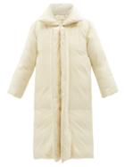 Givenchy - Shearling-trim Cotton Down Coat - Womens - White