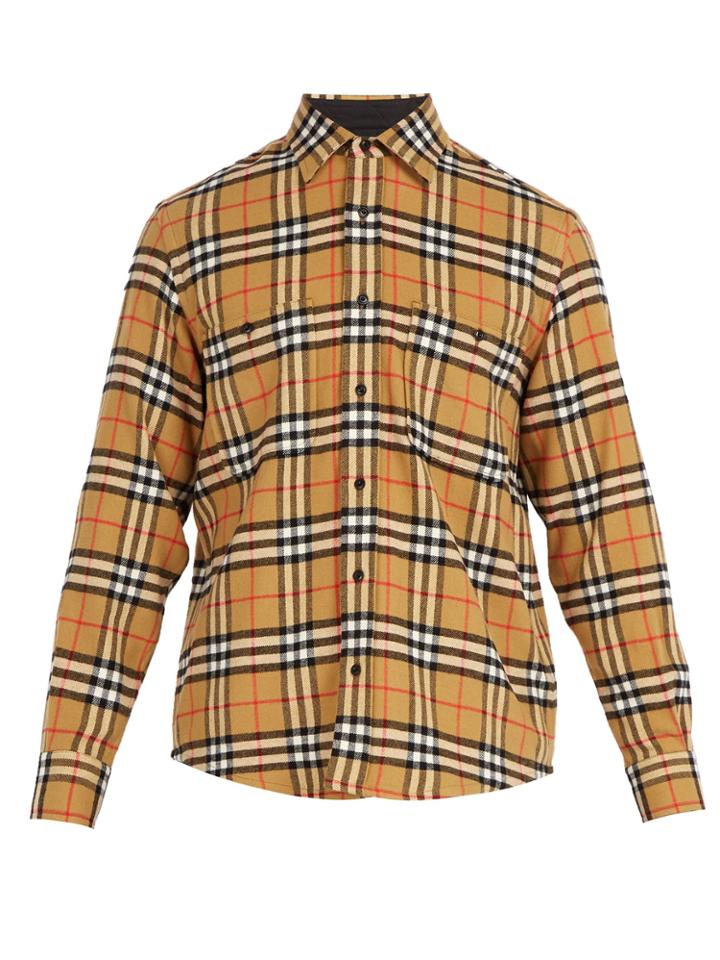 Burberry Lyndhurst Vintage-check Wool-blend Shirt
