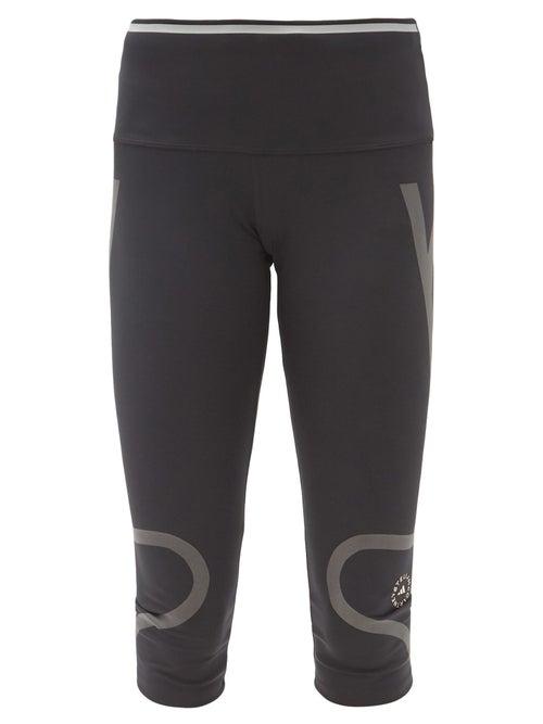 Matchesfashion.com Adidas By Stella Mccartney - Truepace Jersey Cropped Leggings - Womens - Black