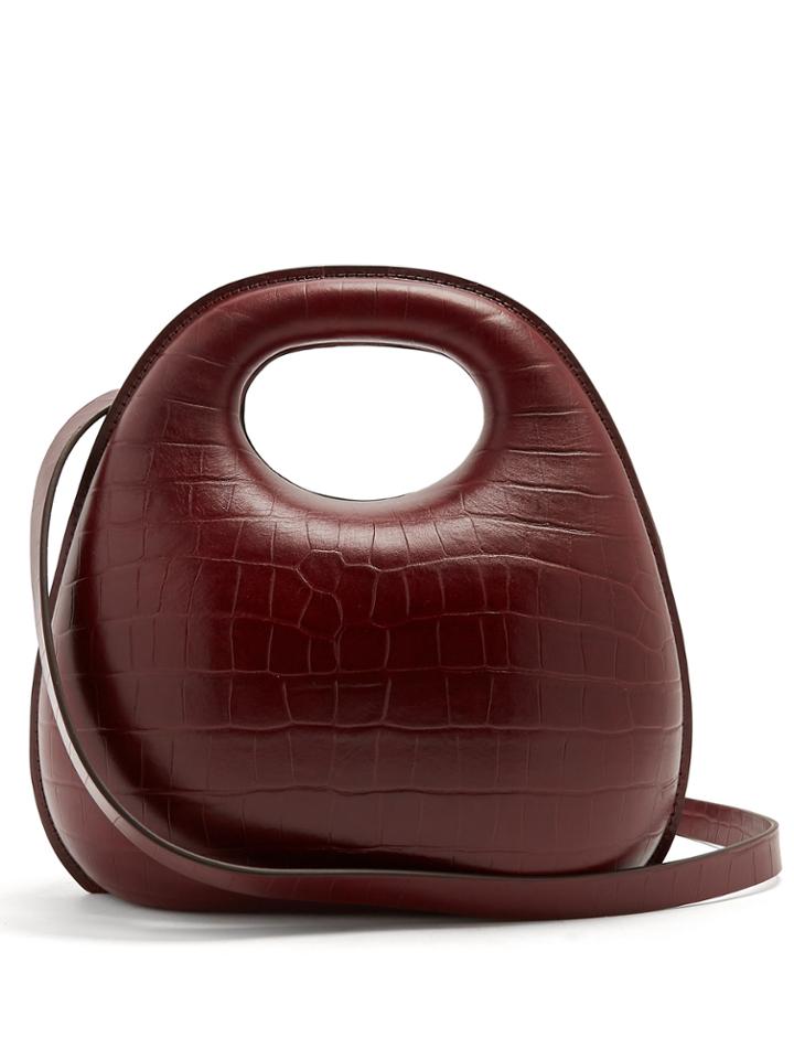 Lemaire Egg Crocodile-effect Leather Bag