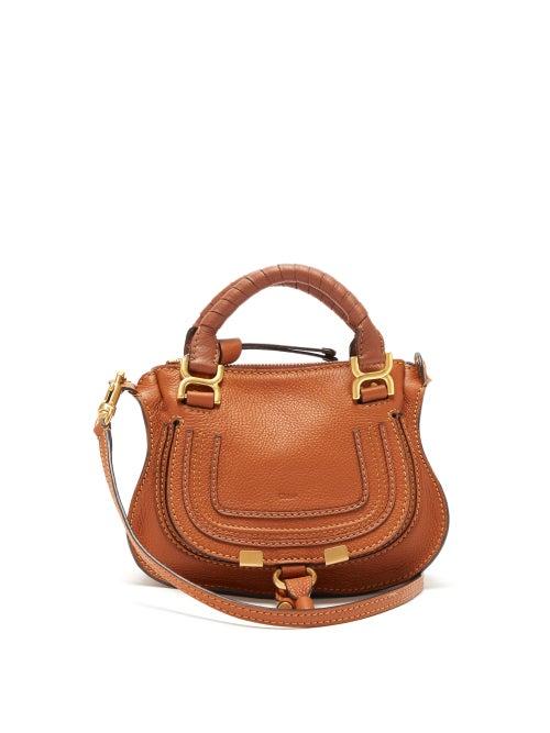 Matchesfashion.com Chlo - Marcie Mini Grained-leather Cross-body Bag - Womens - Tan