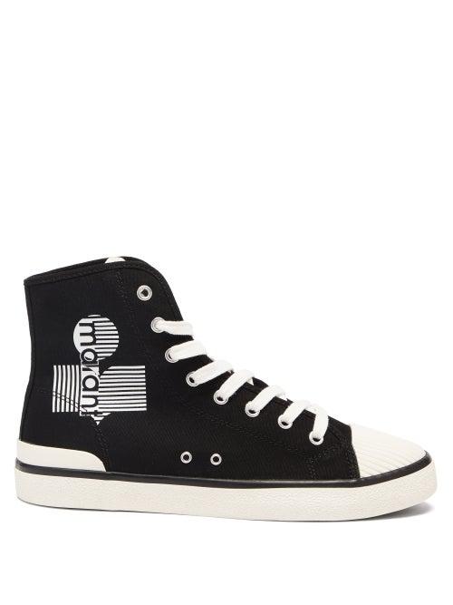 Isabel Marant - Benkeen Logo-print High-top Canvas Trainers - Womens - Black