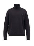 Matchesfashion.com Acne Studios - Kurtle Logo-patch Wool Sweater - Mens - Black