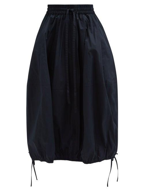 Lee Mathews - Frankie Drawstring Cotton Skirt - Womens - Black