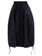 Lee Mathews - Frankie Drawstring Cotton Skirt - Womens - Black