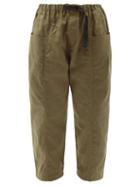 Matchesfashion.com South2 West8 - Belted Cotton-oxford Trousers - Mens - Green