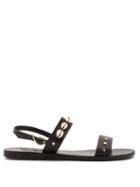 Matchesfashion.com Ancient Greek Sandals - Clio Shell Embellished Sandals - Womens - Black Multi