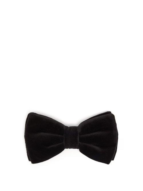Matchesfashion.com Dolce & Gabbana - Velvet Bow Tie - Mens - Black