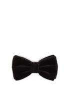 Matchesfashion.com Dolce & Gabbana - Velvet Bow Tie - Mens - Black