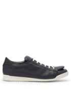 Matchesfashion.com Comme Des Garons Shirt - Exaggerated Tongue Low Top Leather Trainers - Mens - Navy