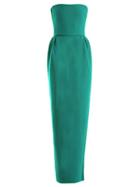 Matchesfashion.com Emilio De La Morena - Camilla Silk Blend Gown - Womens - Green