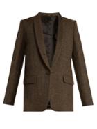 Maison Margiela Shawl-collar Single-breasted Wool-tweed Jacket
