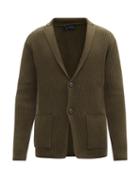 Thom Sweeney - Rib-knit Merino Shawl-collar Cardigan - Mens - Green