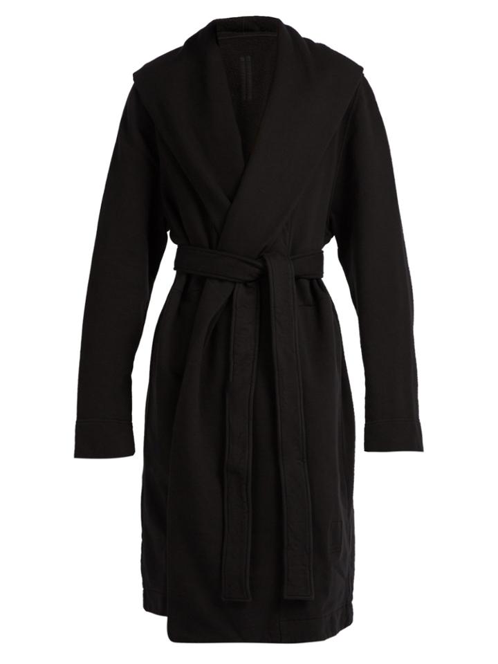 Rick Owens Hooded Cotton-jersey Cardigan